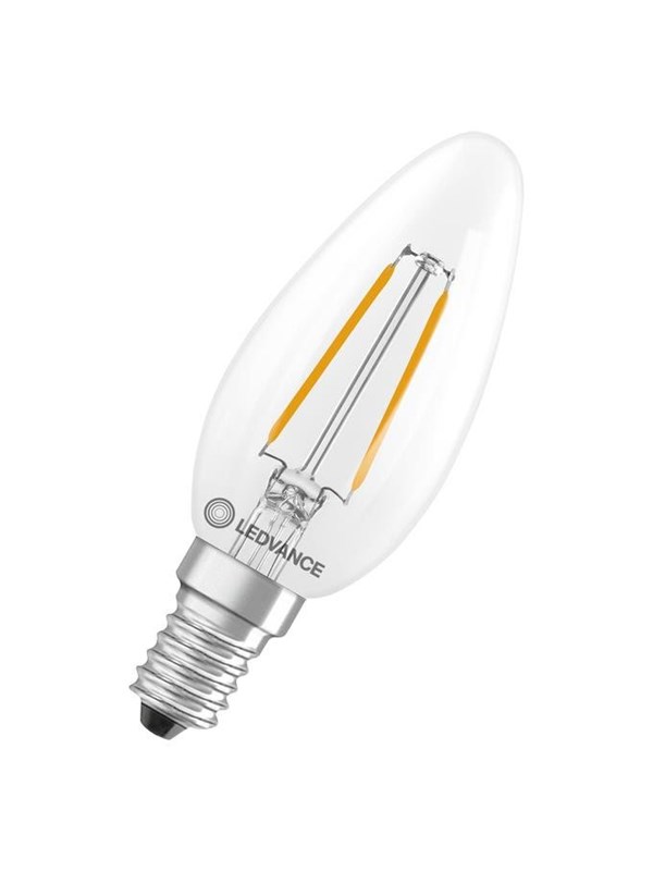 LEDV LED Kerze 1,8-25W/827 250lm E14 Filament klar 300° EEK D