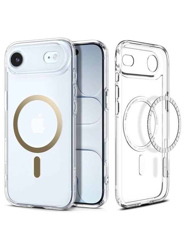 MagSafe Hülle für Apple iPhone 17 Air, Spigen, Ultra Hybrid, Transparent Gold ACS10315