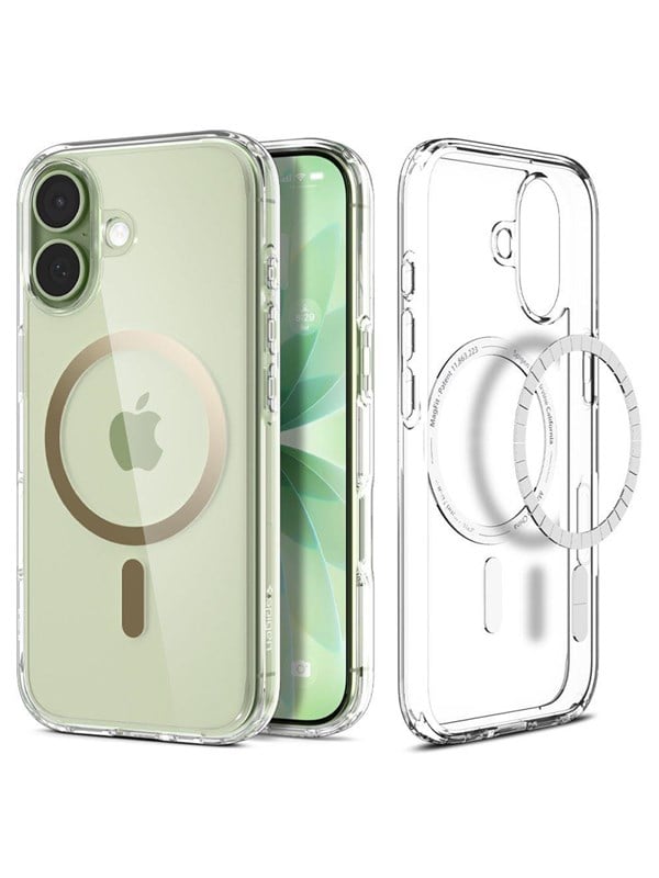 MagSafe Hülle für Apple iPhone 17, Spigen, Ultra Hybrid, Transparent Gold ACS10382