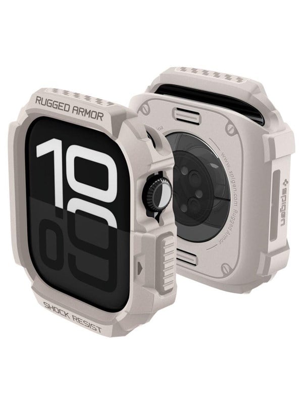 Spigen Rugged Armor V2 Hülle für Apple Watch Series 10 / 11 42mm, Beige ACS10493