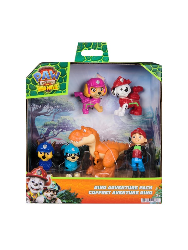Paw Patrol: Der Dino Film - Dino Abenteuer Figuren-Geschenkset, 6er-Pack, Spielfigur