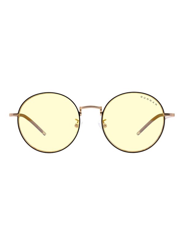 Gunnar Ellipse - prescription glasses - for computer - frame: black / gold - lens: amber