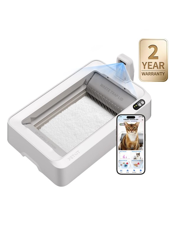 Petkit Purobot Crystal Duo with Camera Self-Cleaning Cat Litter Box | White