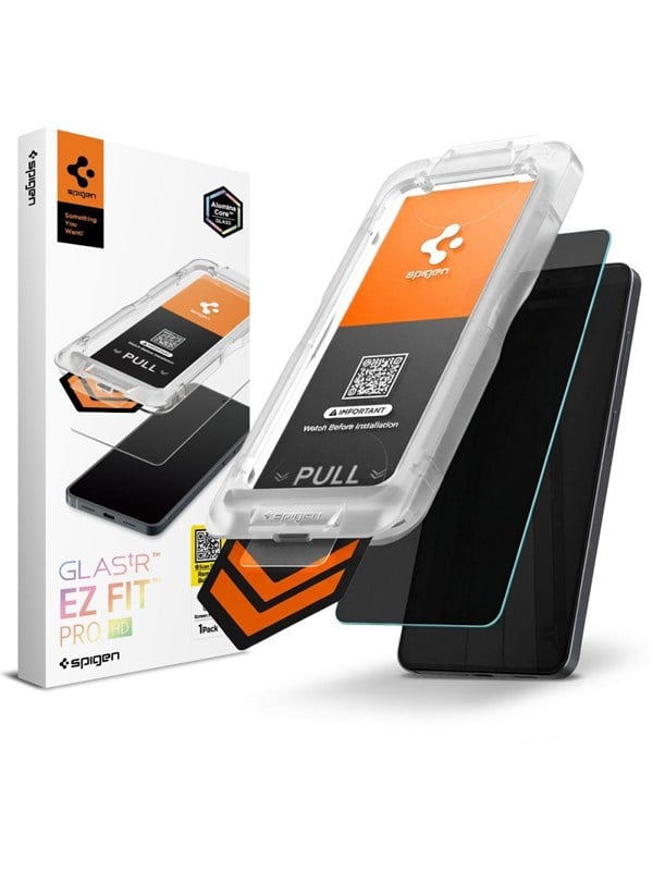 Schutzfolie Privacy Spigen GlastR EZ FIT Pro HD für Samsung Galaxy S26 Plus S947, Gehärtetes Glas, Full Glue AGL11087