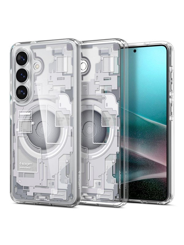 Spigen Ultra Hybrid Mag MagSafe Case for Samsung Galaxy S26 Zero One - Clear and White