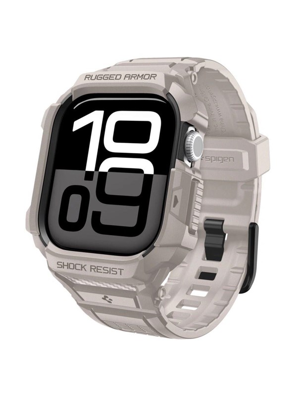 Spigen Rugged Armor Pro V2 Hülle für Apple Watch Series 10 / 11 46mm, Beige ACS10506