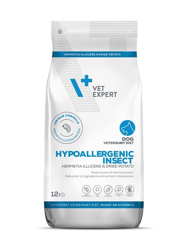 VetExpert Veterinary Diet Hypoallergenic Insect Dog - Trockenfutter für Hunde - 12kg
