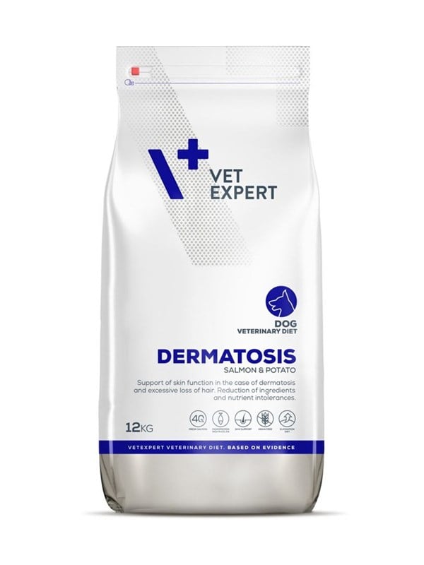 VetExpert Veterinary Diet Dermatosis Dog Salmon & Potato - dry dog food - 12kg