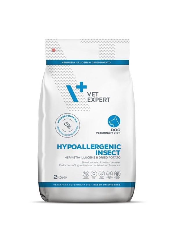 VetExpert Veterinary Diet Hypoallergenic Insect Dog - hypoallergenes Trockenfutter für Hunde - 2kg