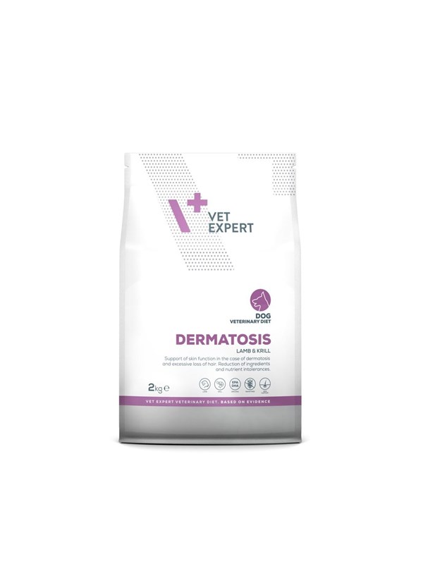 VetExpert Veterinary Diet Dermatosis Dog Lamb & Krill - dry dog food - 2kg