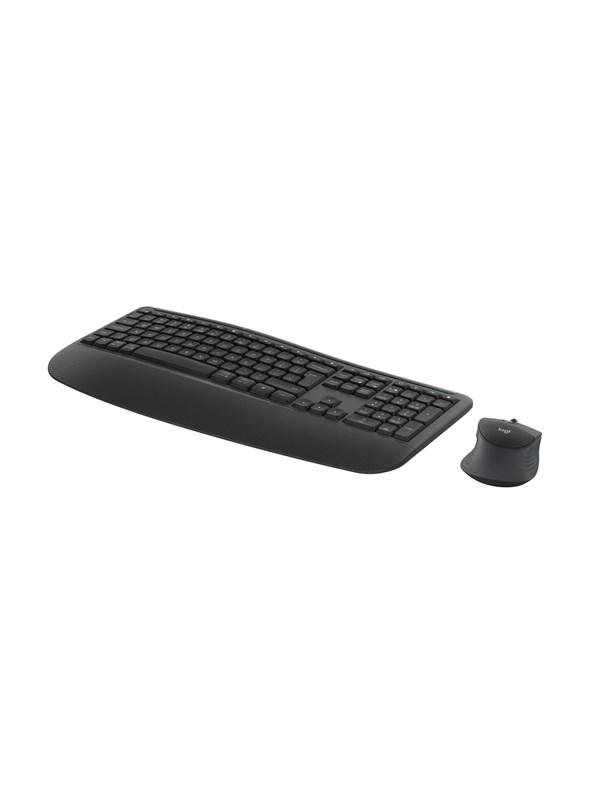 Logitech Signature Comfort Plus Combo MK880 for Business - Tastatur & Maus Set - Dänisch/Norwegisch/Schwedisch/Finnisch - Grau
