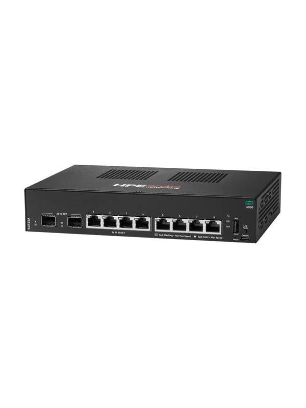 Hewlett Packard Enterprise HPE Aruba Networking CX 6000 8p 10M100M1G 2p SFP 1G Switch
