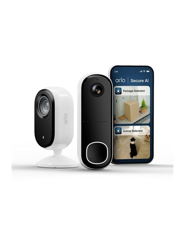 Arlo Essential 3 - Essential Outdoor  Doorbell Security Kit - network surveillance camera - with  Video Doorbell HD