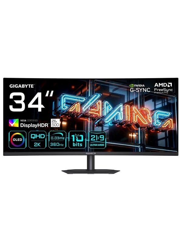 Gigabyte 34 Zoll Uwqhd Qd-Oled Panel 21:9 360 Hz Dual Mode Curved Gaming Monitor F Mo34wqc36 - Bild 6