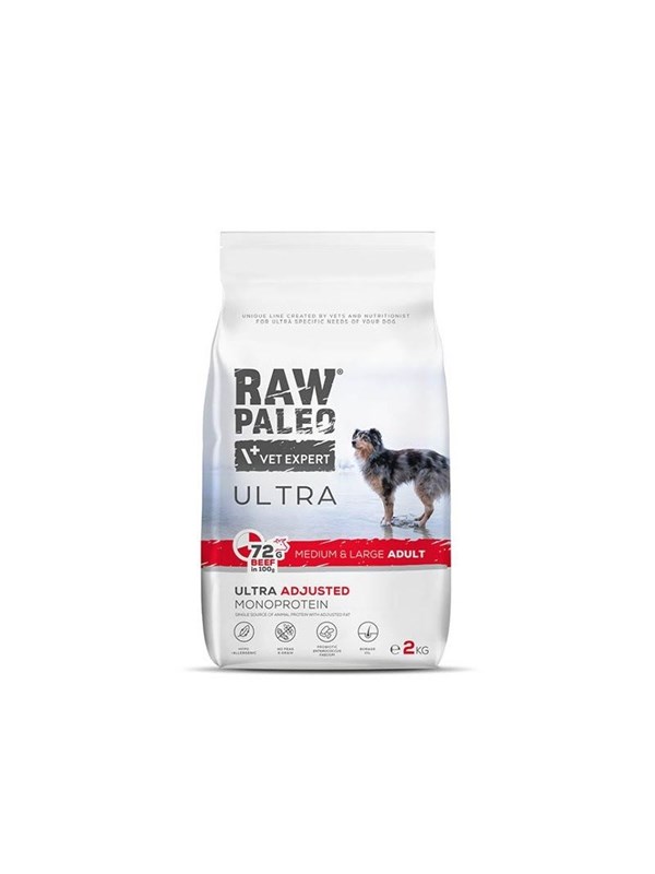 VetExpert Raw Paleo Ultra MediumLarge Adult Rind - Trockenfutter fr Hunde - 10kg