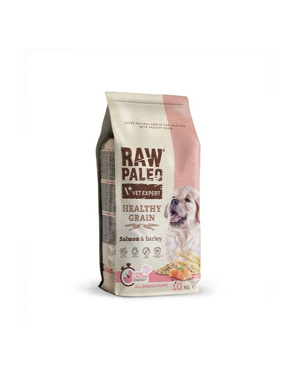 VetExpert Raw Paleo Healthy Grain Puppy Salmon and barley - Trockenfutter fr Hunde - 10kg