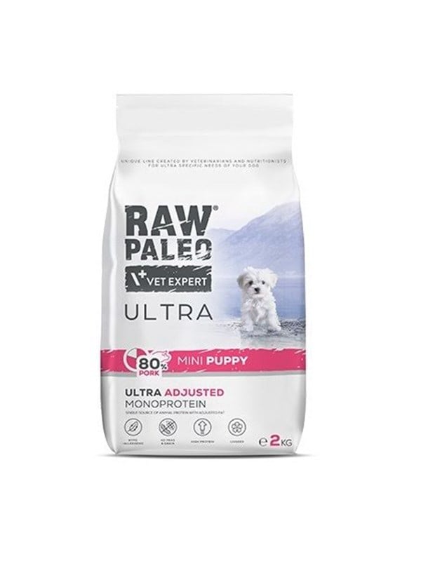 VetExpert Raw Paleo Ultra Mini Puppy Pork - Trockenfutter fr Hunde - 2kg