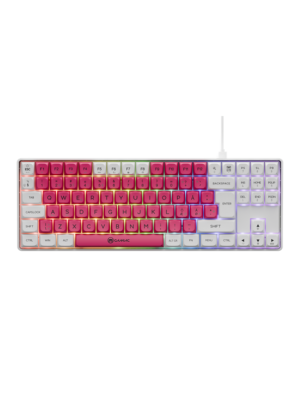 AeroCool Gamiac TKL90G - WhiteRed - TKL - Kailh Blue