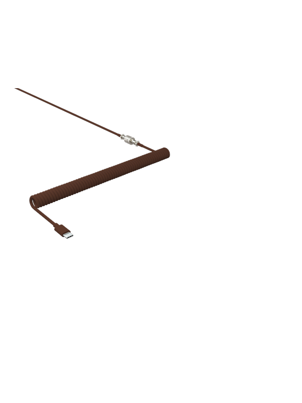Xtrfy Cable USB-C to USB-A w connector Coiled Braided Retro Brown