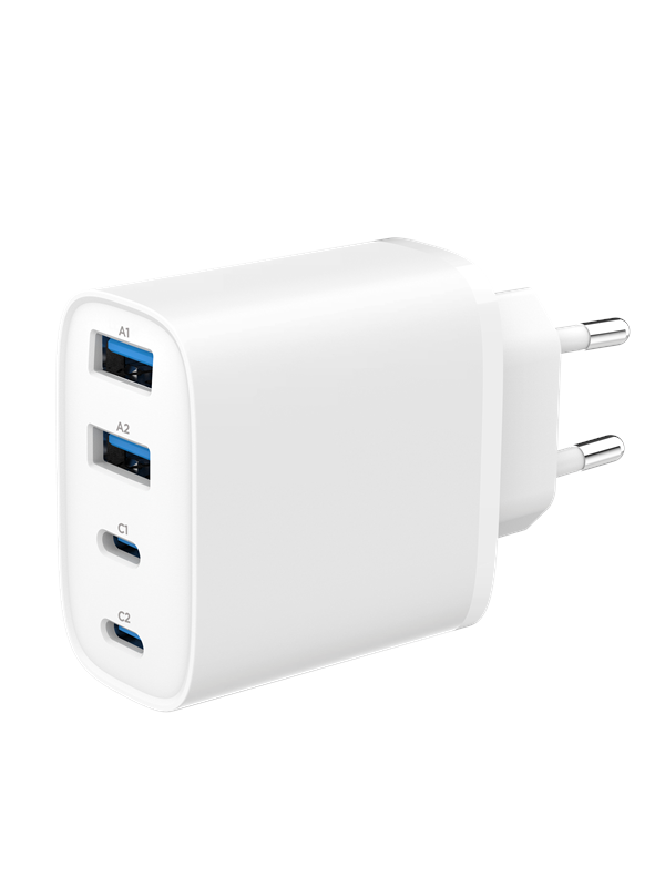 Schnellladegerät USB 40W Gembird 4 USB-C/USB-A Anschlüsse GaN