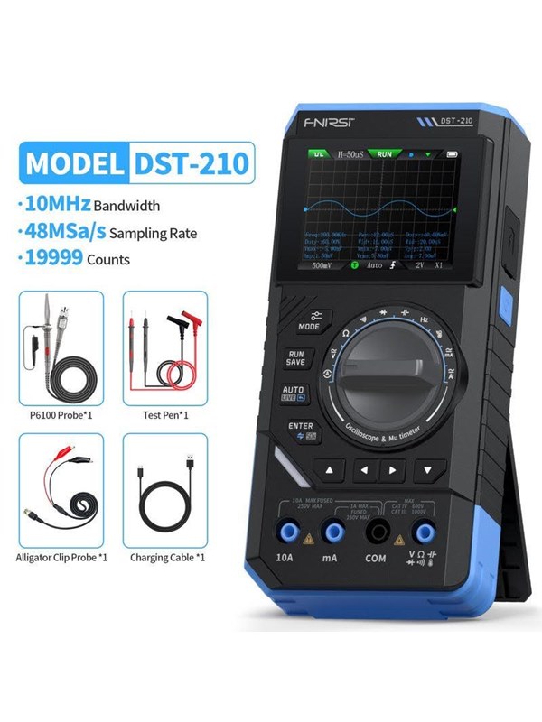 Hand-Oszilloskop FNIRSI DST-210 10 MHz 48 MS/s USB-C