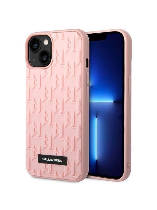 Hülle für Apple iPhone 14 Plus, Karl Lagerfeld, 3D Monogram, Rosa