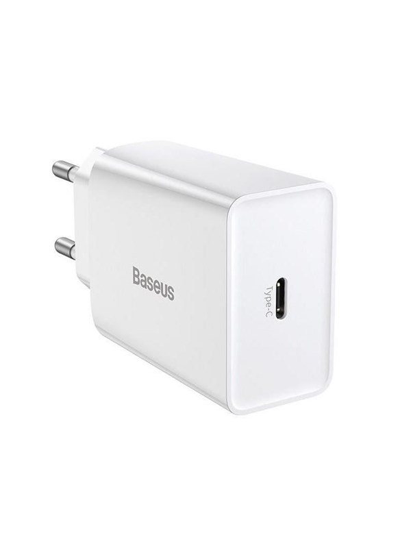 Netzladegerät Baseus Speed Mini, 20W, 3A, 1 x USB-C, Weiß CCFS-SN02