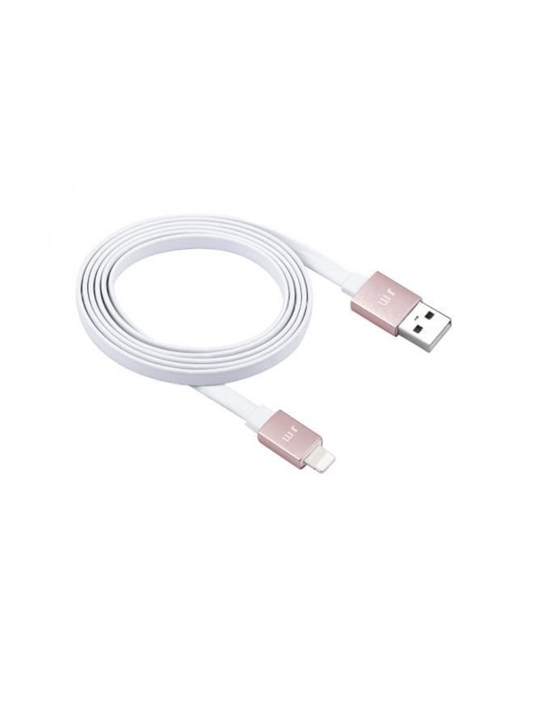 AluCable Flat - Flat charge and sync cable Lightning - Rose Gold