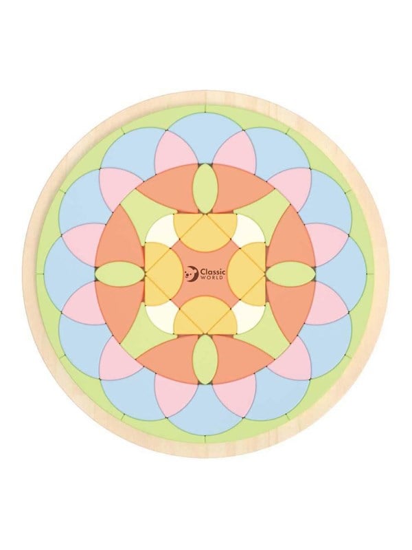 Classic World Wooden Mandala Puzzle Flower Holz