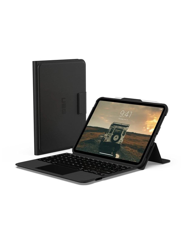 Image of UAG Integrated Bluetooth Keyboard With Trackpad Case Nordic Layout for iPad 11'' 10th Gen - Black