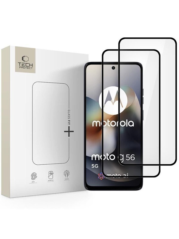 Tech-Protect  Glass Fit 2-pack Tempered Glass for Motorola Moto G56 5G - Black