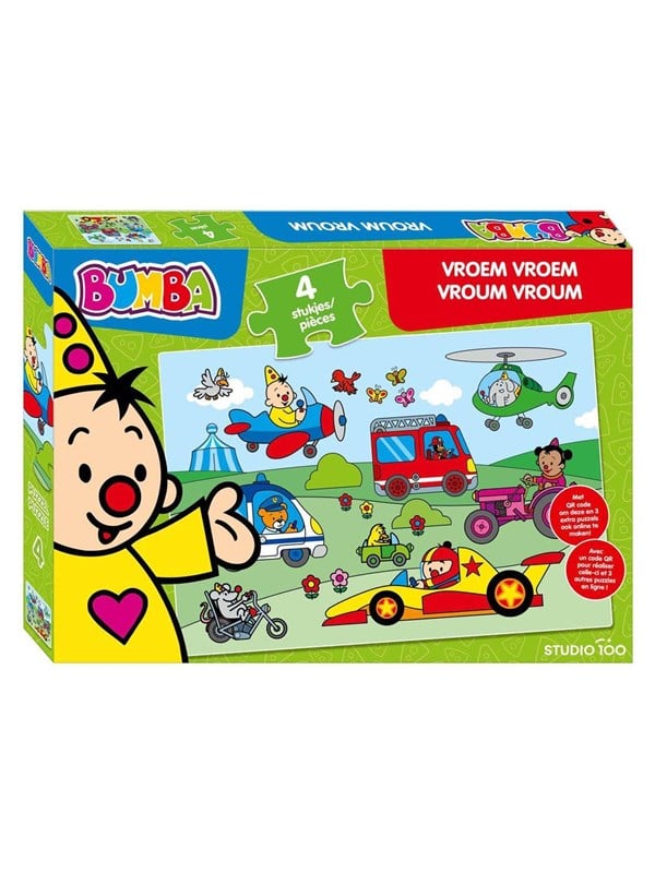 Studio 100 Bumba Puzzle Vroem Vroem - 4pcs 2D Puzzles