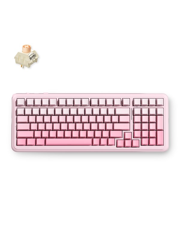 MCHOSE K99 V3 Wireless Mechanical (Pink Gradient) - Gaming Tastatur - 98% - Englisch (US) - Pink