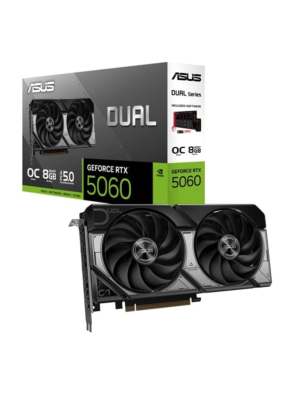 Image of ASUS DUAL GeForce RTX 5060 8GB Grafikkarte DUAL-RTX5060-OAC8G GDDR7 DP/HDMI