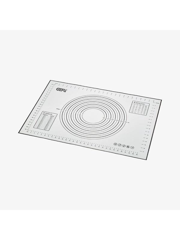 Ausrollmatte GEFU PAD Backmatten Gr B L 70 cm x 50 cm schwarz-weiß (weiß schwarzß) Back- und Kochhelfer spezielle Silikonbeschichtung mit Antihaft-Wirkung