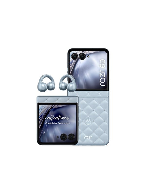Motorola razr 60 256GB8GB - PANTONE Ice Melt -  with moto buds loop with crystals by Swarovski