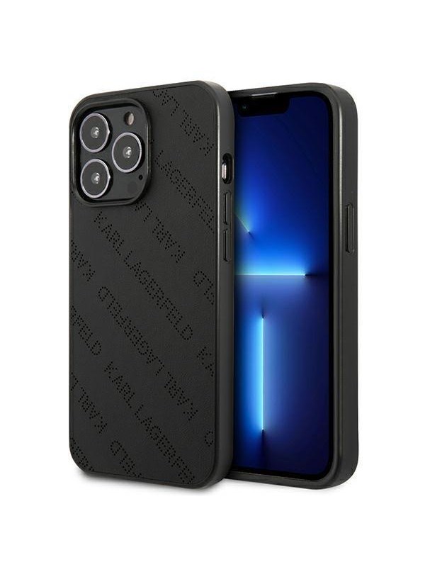 Karl Lagerfeld Perforated Allover iPhone 13 Pro Max 67 Case - Black