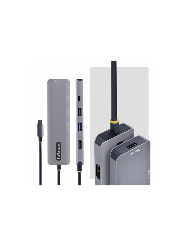 Multiport-USB-C-Adapter StarTech.com 164B-USBC-MULTIPORT HDMI 4K 60Hz PD 140W