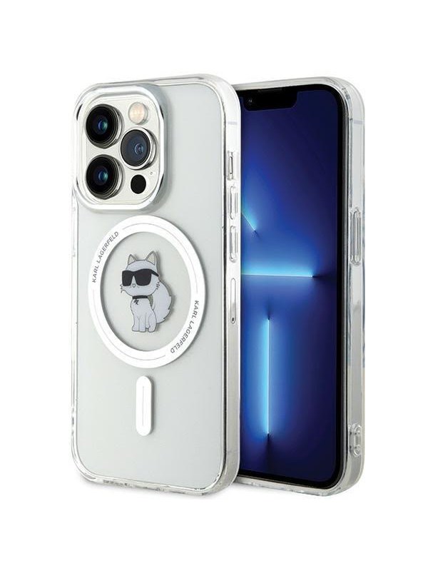 MagSafe Hülle für Apple iPhone 14 Pro Max, Karl Lagerfeld, IML Choupette, Transparent