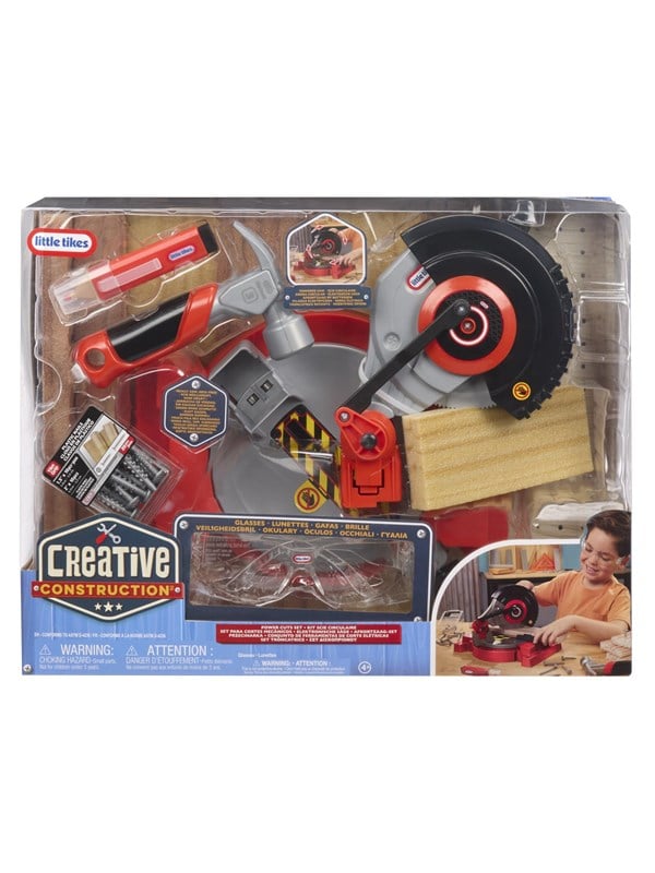 Little Tikes Creative Construction Power Cuts Set Spielzeug Werkzeugset Mit Säge Hammer Und Schaumstoff Holzstücke 3+