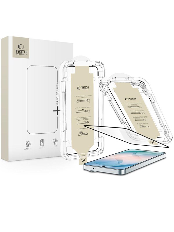 Tech-Protect Quick Set AR Anti-Reflective Glass for Samsung Galaxy S26 - Black