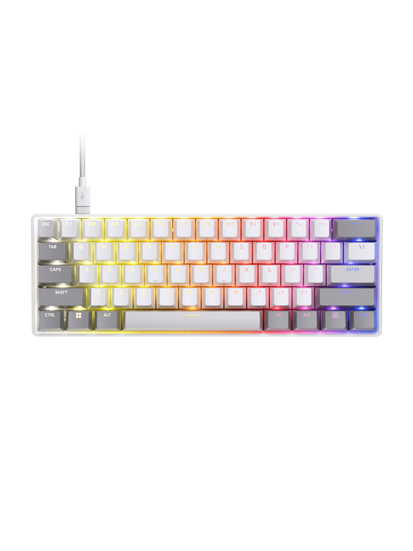 Corsair CLIPPER PRO MINI 60 - Gaming Tastatur - 60 - Nordic ISO - Weiss