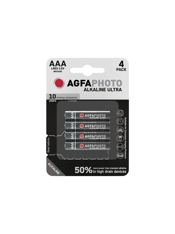 AgfaPhoto Batterie Alkaline Ultra -AAA LR03 Micro       4St.