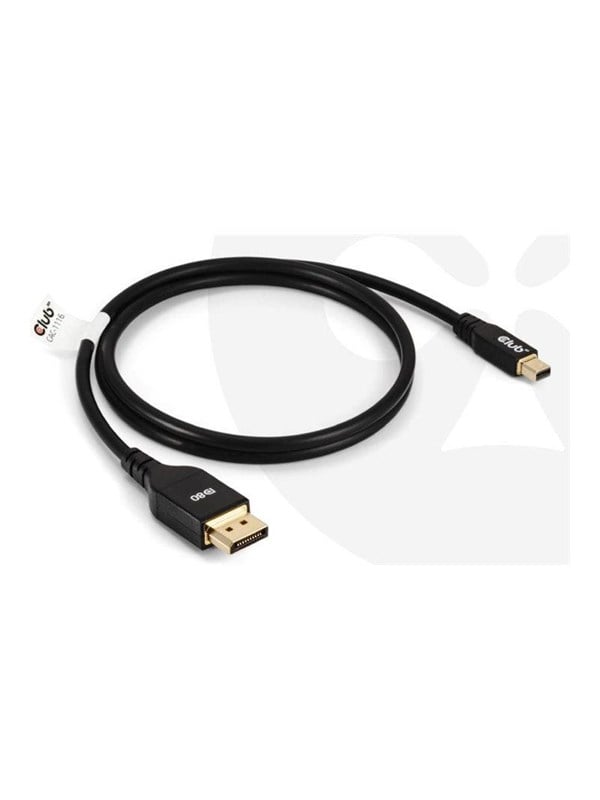CLUB3D MINIDISPLAYPORT TO DISPLAYPORT DP80 BIDIRECTIONAL VESA CERTIFIED CABLE 1M/3.28FT - Kabel - Digital/Display/Video