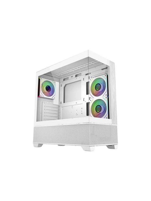 Cooler-Master Weiss Pc-Gehäuse Cooler Master Elite 690 Wood Weiß Atx Glas Holz Rgb Gaming - Bild 5