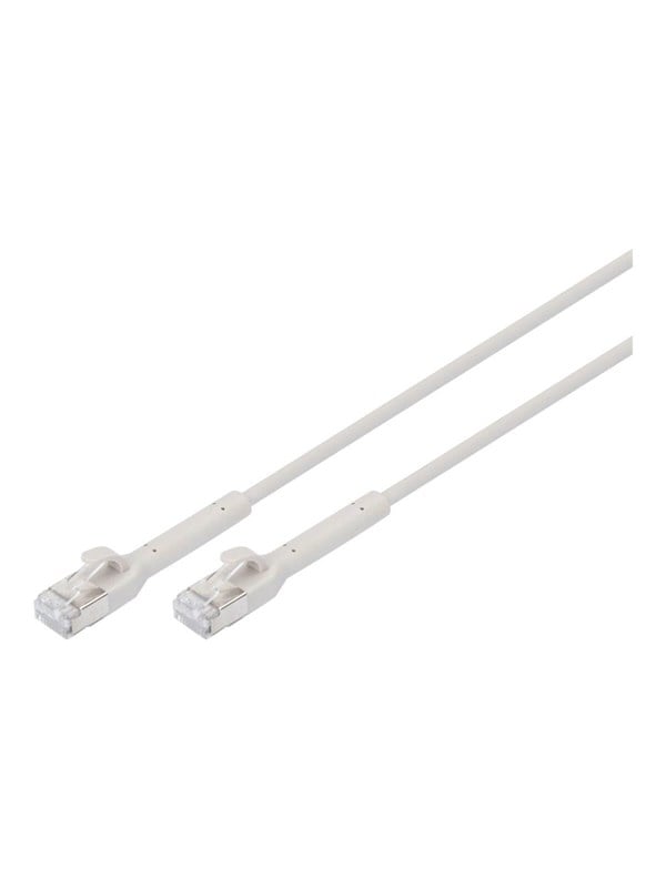 Digitus CAT 6A F-FTP abwinkelbares Patchkabel, Kupfer, 1,5 m, grau, 10 Stück