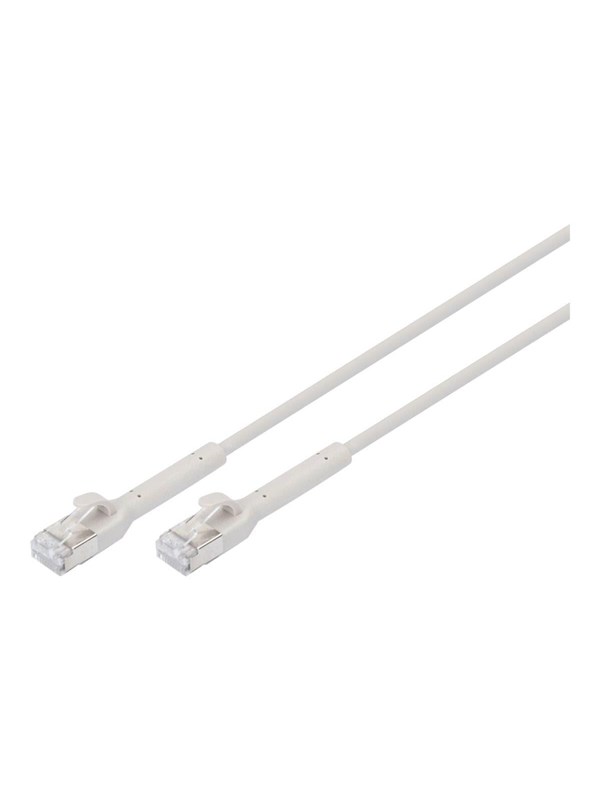 Digitus CAT 6A F-FTP abwinkelbares Patchkabel, Kupfer, 5 m, grau, 10 Stück