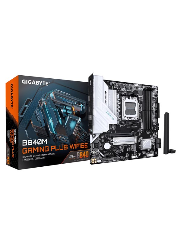 Image of GIGABYTE B840M GAMING PLUS WIFI6E Mainboard - AMD B840 - AMD AM5 - DDR5 RAM - Micro-ATX