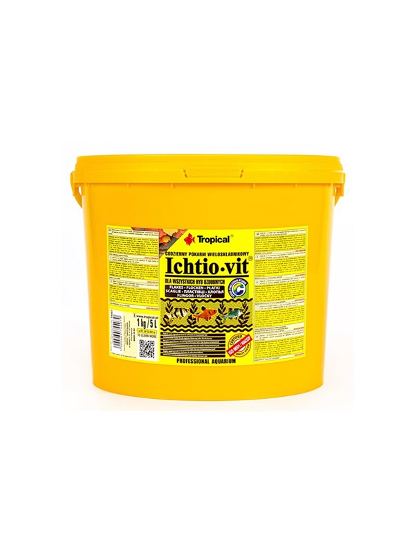 Tropical Ichtio VIT Hauptfutter (Flockenfutter) für alle Zierfische, 1er Pack (1 x 5 l)