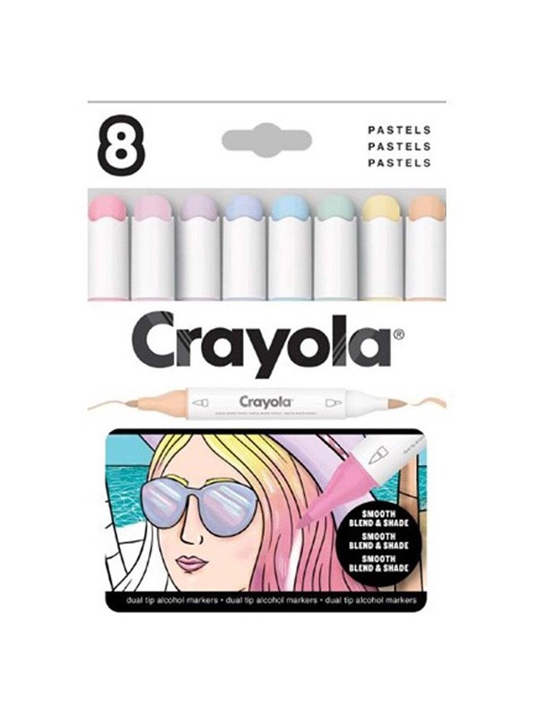 Image of Crayola Art Markers 8 Pcs Pastels
